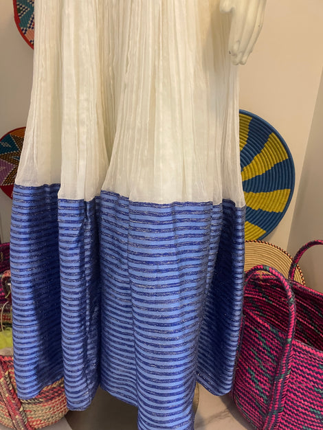 Blue Tilet Habesha Dress/ Kemis