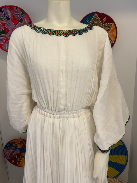 Multi color Tilet Traditional Habesha Dress