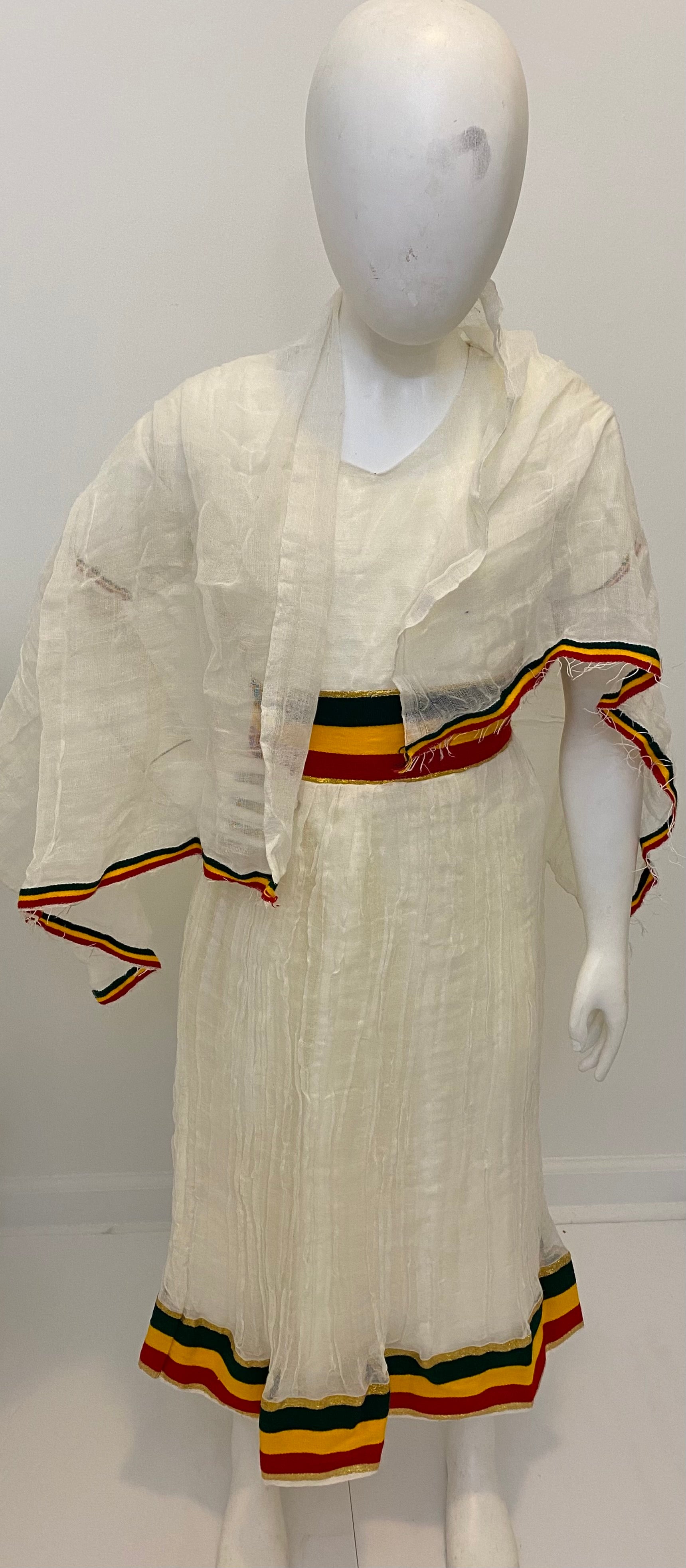 Ethiopian Flag Tilet Kid Habesha Dress