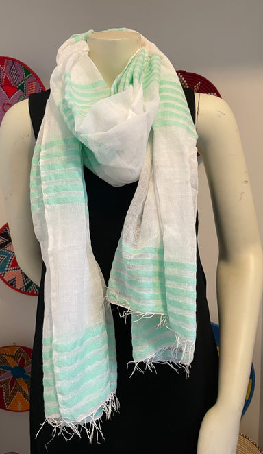 Green Stripe Scarf