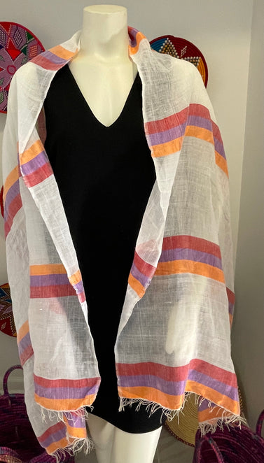 Multi Color Stripe Tilet Scarf