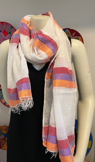 Multi Color Stripe Tilet Scarf