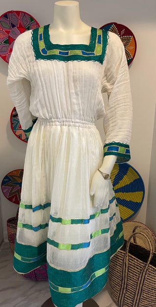 Green Tilet Habesha dress