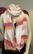 Load image into Gallery viewer, Multi Color Stripe Tilet Scarf
