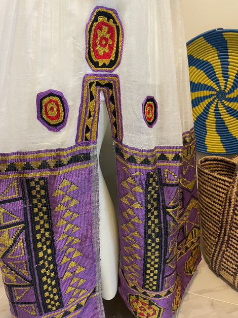 Purple Tilet Habesha Dress