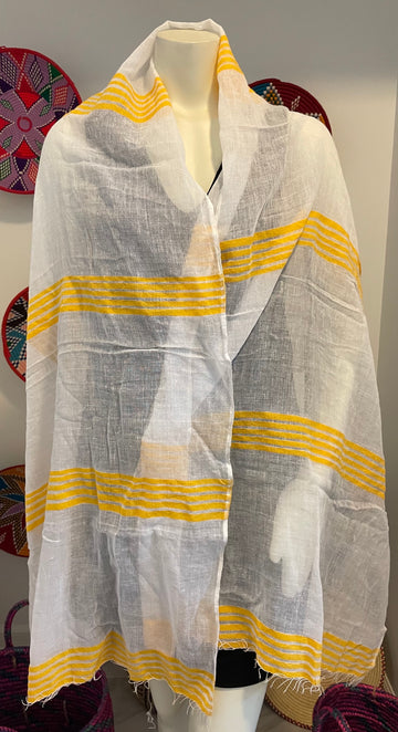 Yellow Stripe Tilet Scarf