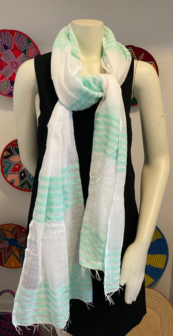 Green Stripe Scarf