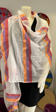 Load image into Gallery viewer, Multi Color Stripe Tilet Scarf
