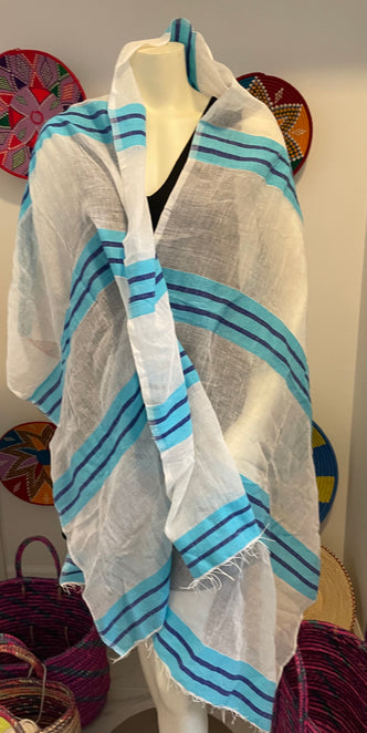 Blue Tilet Scarf