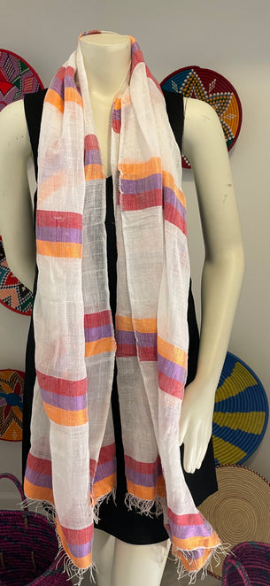 Multi Color Stripe Tilet Scarf