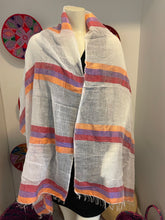 Load image into Gallery viewer, Multi Color Stripe Tilet Scarf
