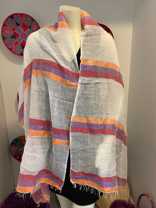 Multi Color Stripe Tilet Scarf