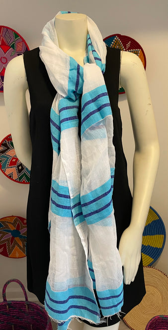 Blue Tilet Scarf