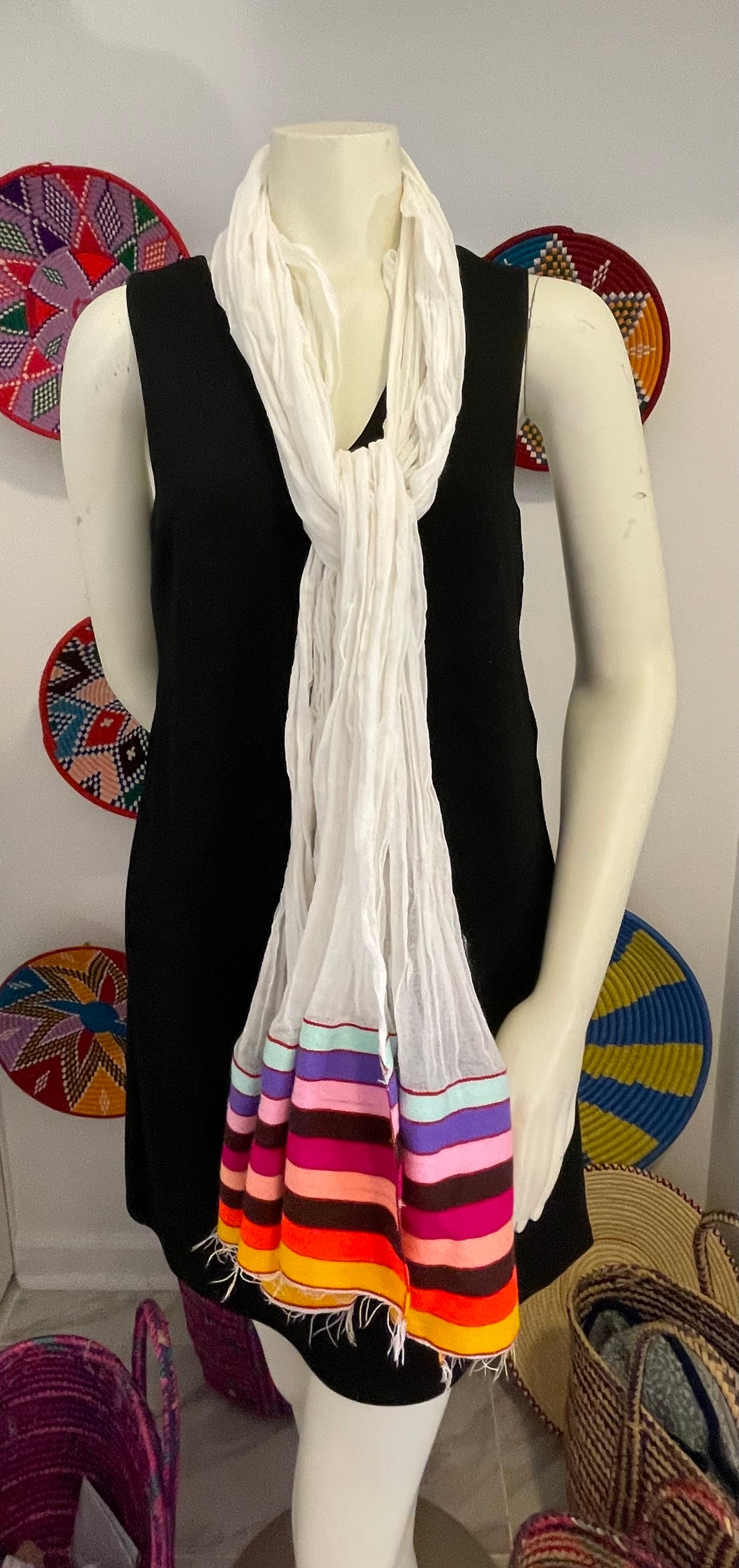 Multi color stripe Tilet scarf