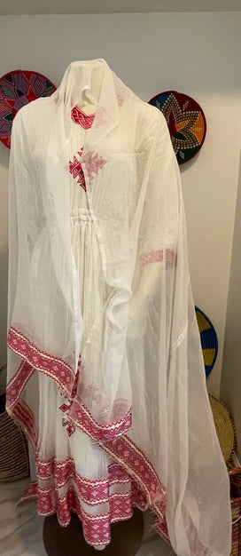 Pink Tilet Habesha Dress