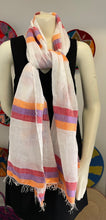 Load image into Gallery viewer, Multi Color Stripe Tilet Scarf
