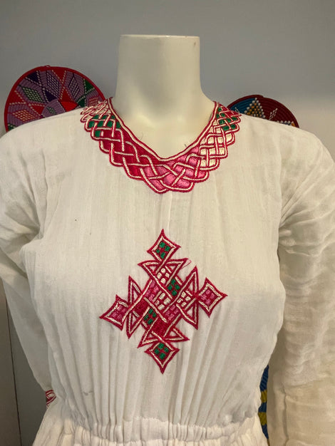 Pink Tilet Habesha Dress