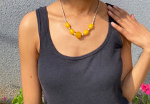 Load image into Gallery viewer, Yellow bead glass Necklace
