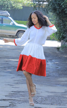 Load image into Gallery viewer, Red Tilet Habesha dress
