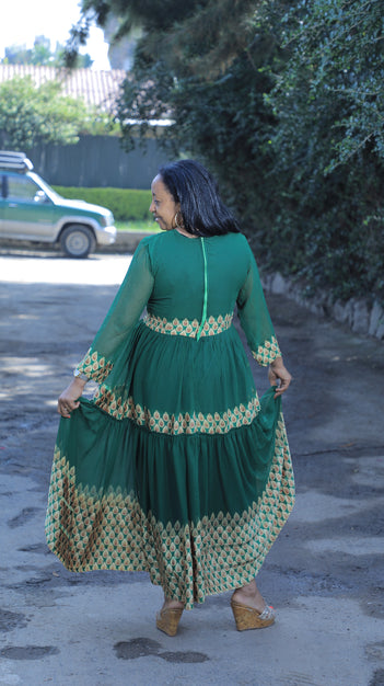 Green chiffon