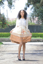 Load image into Gallery viewer, Gold traditional Short Habesha Dress
