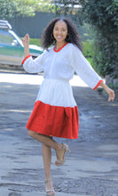 Load image into Gallery viewer, Red Tilet Habesha dress
