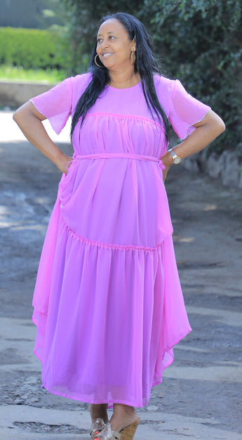 Traditional purple chiffon