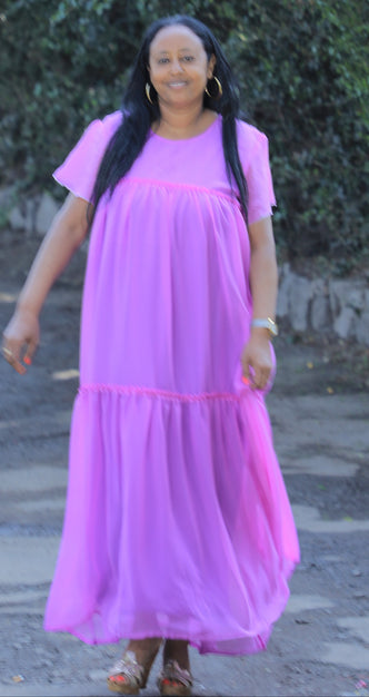 Traditional purple chiffon