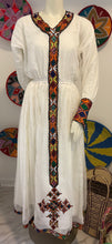 Load image into Gallery viewer, Habesha dress with Multi color tilet
