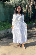 Load image into Gallery viewer, Habesha Dress with Nech be Nech Tilet (ሐገር ልብስ) “Meskel”
