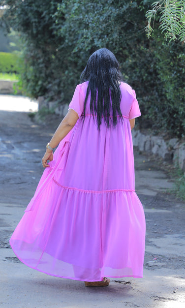 Traditional purple chiffon