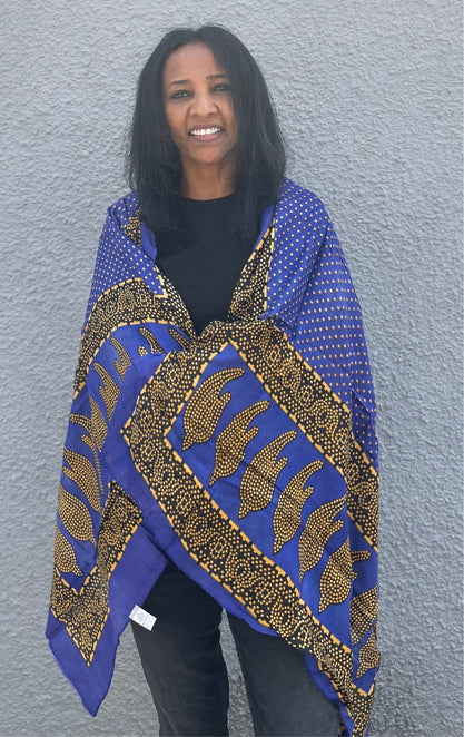 Blue Traditional Blen scarf