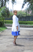 Load image into Gallery viewer, Blue Tilet Short Traditional Habesha Dress
