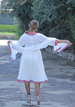 Load image into Gallery viewer, Traditional Short Habesha Dress with Red Tilet
