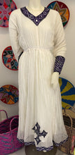 Load image into Gallery viewer, Purple Tilet Habesha Dress

