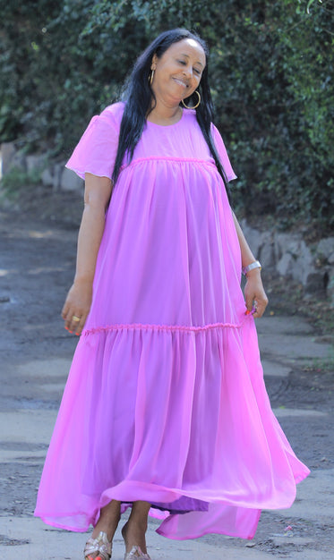 Traditional purple chiffon