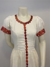 Load image into Gallery viewer, Habesha Dress with Red Tilet  (የሐገር ልብስ) “Yeshi”
