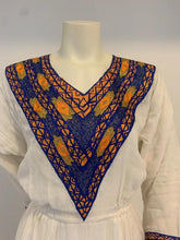 Load image into Gallery viewer, “Ariam” Traditional Habesha Dress with Orange And Blue Tilet
