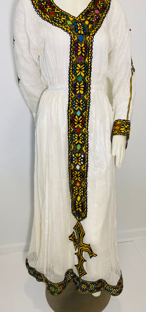 Habesha Dress with Black Tilet