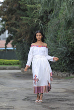 Load image into Gallery viewer, Off the shoulder Habesha dress “Adey”
