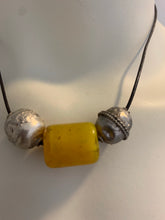 Load image into Gallery viewer, Yellow Glass Bead Necklace
