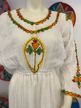 Load image into Gallery viewer, “Aregash” Traditional Habesha Dress with Kechin Tilet  (የሐገር ልብስ)
