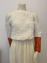 Load image into Gallery viewer, Habesha Dress with Red and Yellow Tilet (የሐግር ልብስ) &quot;Mulu”
