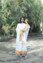 Load image into Gallery viewer, Habesha Dress with orange tilet “Birtukan 1”
