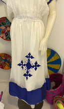Load image into Gallery viewer, “Habesha Kemis with Royal BLue Tilet  (የሐገር ልብስ) Nigisti”
