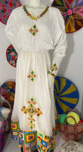 Load image into Gallery viewer, Habesha Dress with Yellow Tilet (የሐገር ልብስ) “Tsega”
