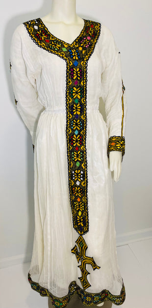 Habesha Dress with Black Tilet