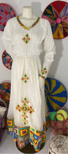 Load image into Gallery viewer, Habesha Dress with Yellow Tilet (የሐገር ልብስ) “Tsega”
