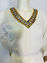 Load image into Gallery viewer, Habesha Dress with Blue and Yellow Tilet
