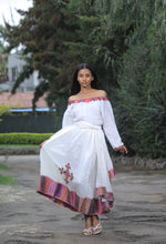 Load image into Gallery viewer, Off the shoulder Habesha dress “Adey”
